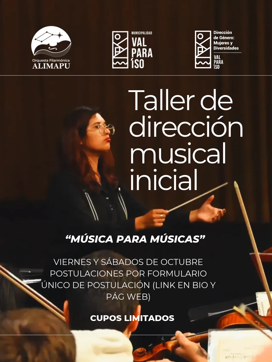 Afiche oficial del taller de dirección musical inicial